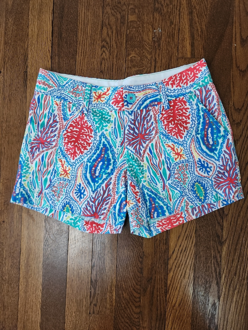 Lilly Pulitzer Let Minnow Callahan Shorts 2 Cotton Beachy Sea Nautical Tropical